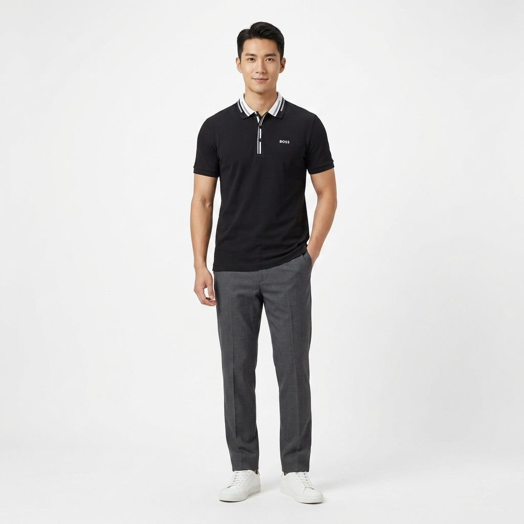 BOSS T-SHIRT | T-Shirts for Men | Boss Men's Polo Neck T-Shirt