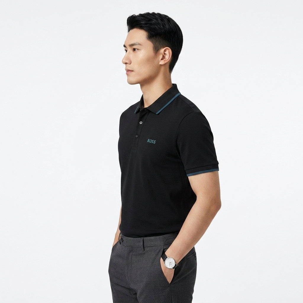 BOSS TSHIRT | Men's Wear T-Shirts |  Unisex | Men's Polo Neck Slim Fit T-Shirt