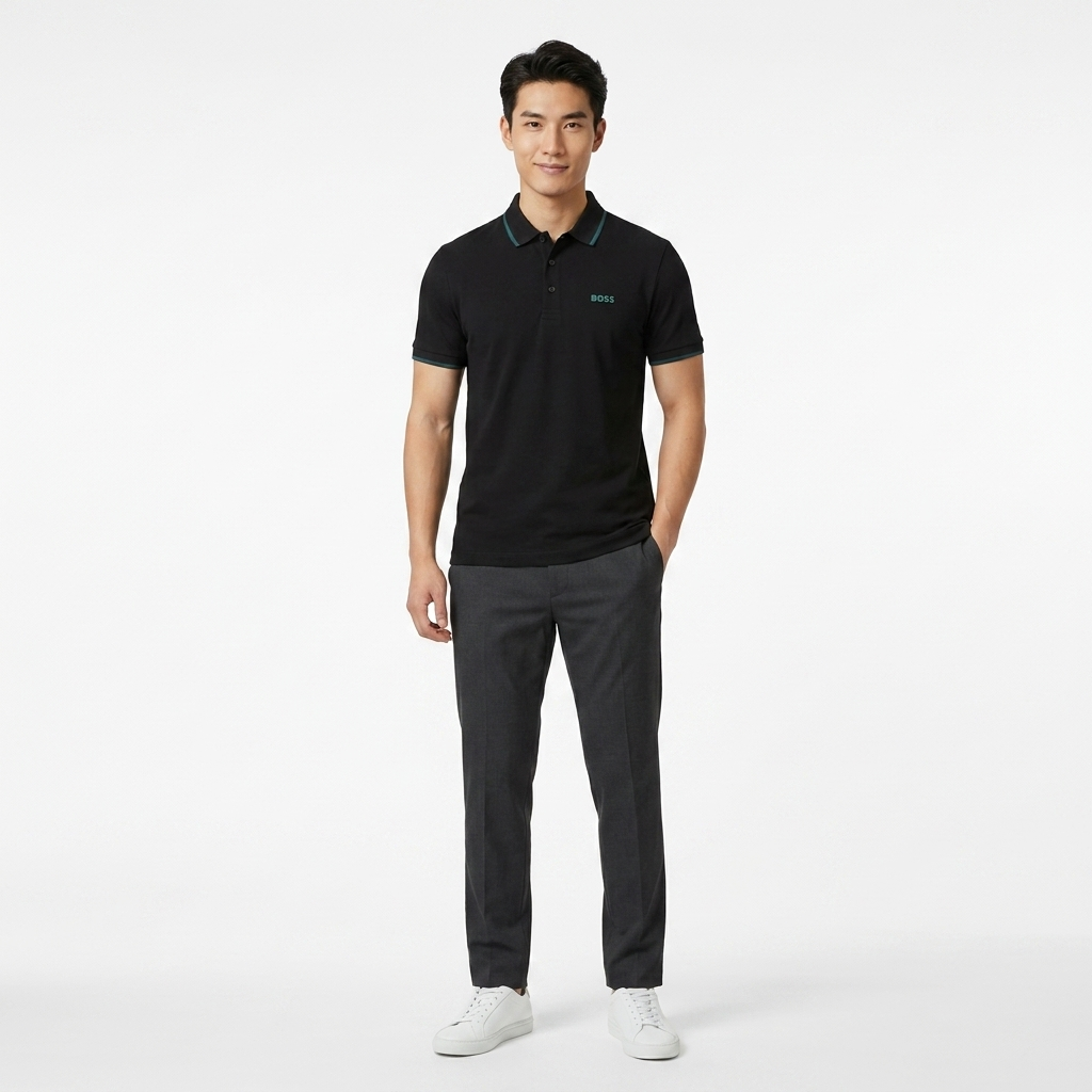 BOSS TSHIRT | Men's Wear T-Shirts |  Unisex | Men's Polo Neck Slim Fit T-Shirt